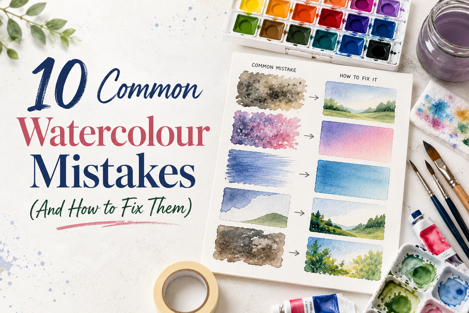 10 Common Watercolour Mistakes (And How to Fix Them)