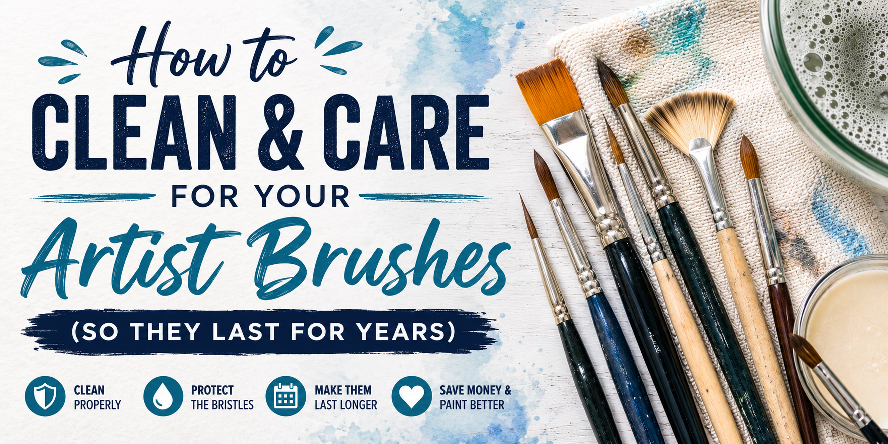 How to Clean and Care for Your Artist Brushes (So They Last for Years)