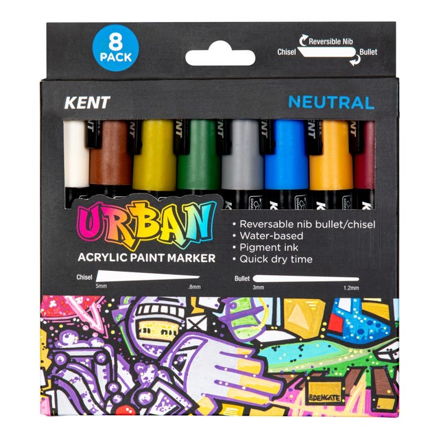 Kent Urban Acrylic Paint Marker - Neutral Set of 8