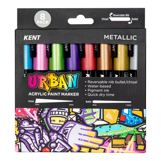 Kent Urban Acrylic Paint Marker - Metallic Sets