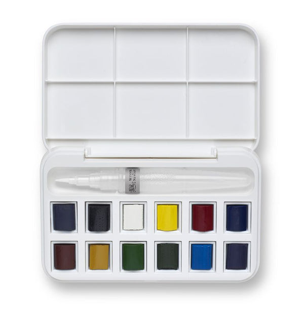 Winsor & Newton Cotman Watercolour Half Pan and Brush Pen Set
