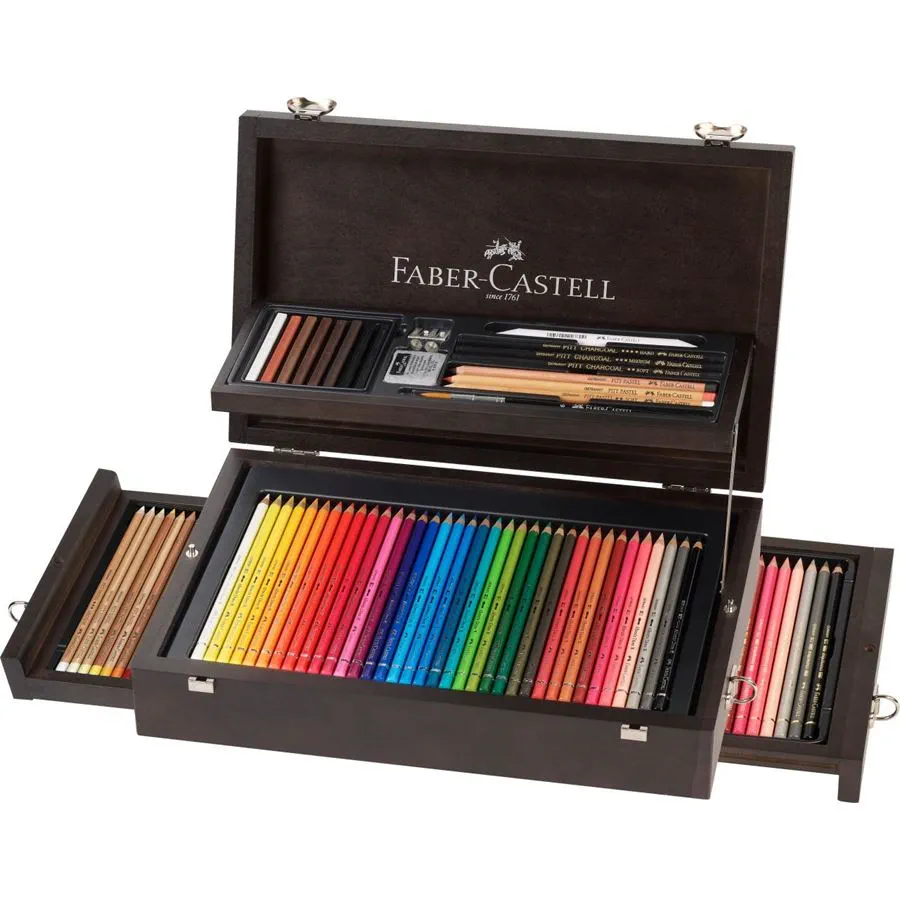 Faber-Castell Art & Graphic Mixed Media Collection - Solid Wood Case of 125