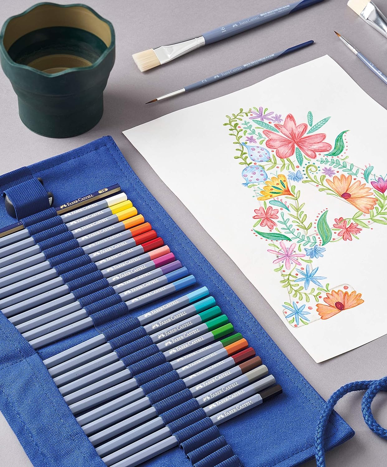 Faber-Castell Goldfaber AQUA Pencil Roll (30 pieces)