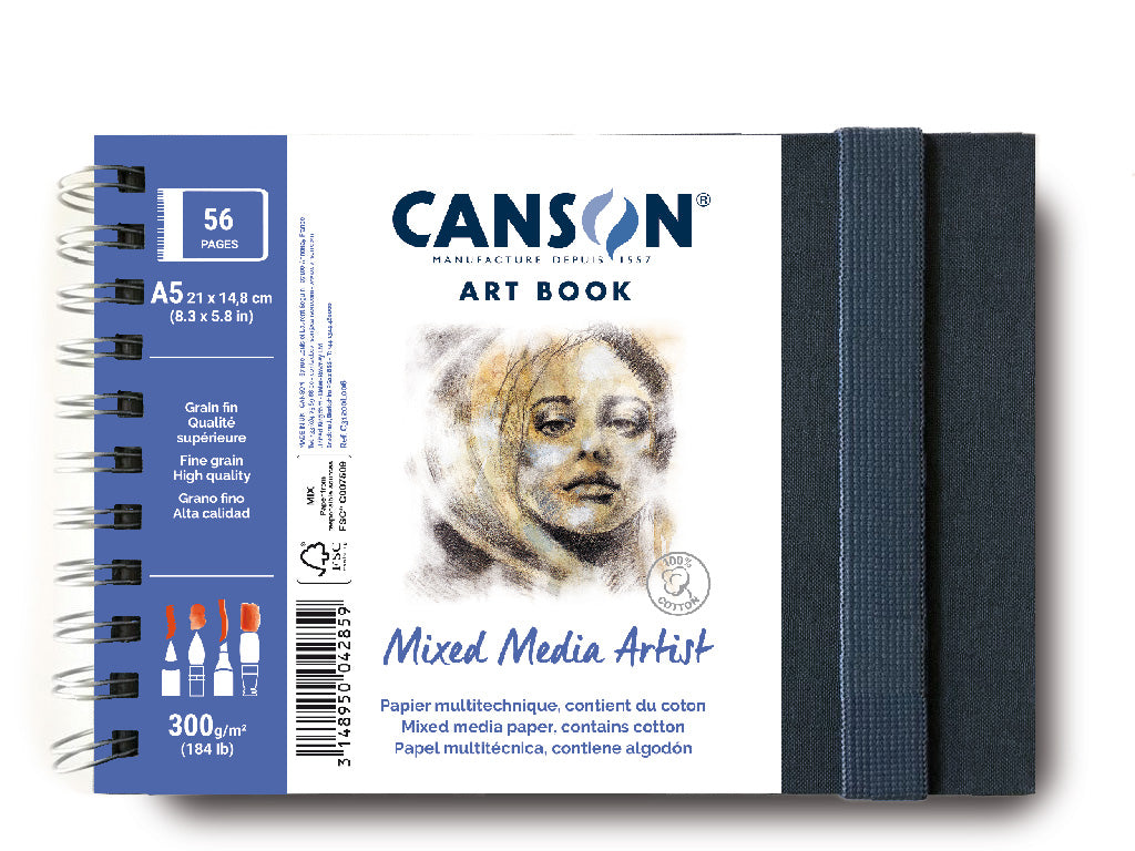 Canson Art Book 300gsm Mixed Media Artist Hard Cover
