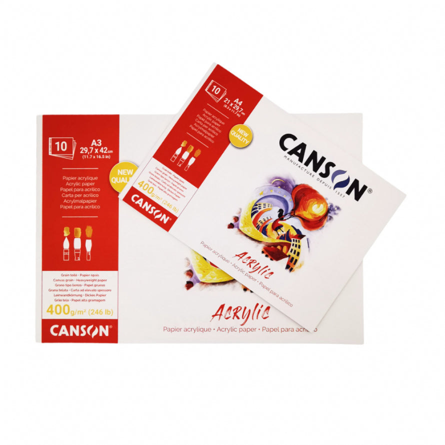Canson Acrylic Paper Pads 400gsm 10 Sheets