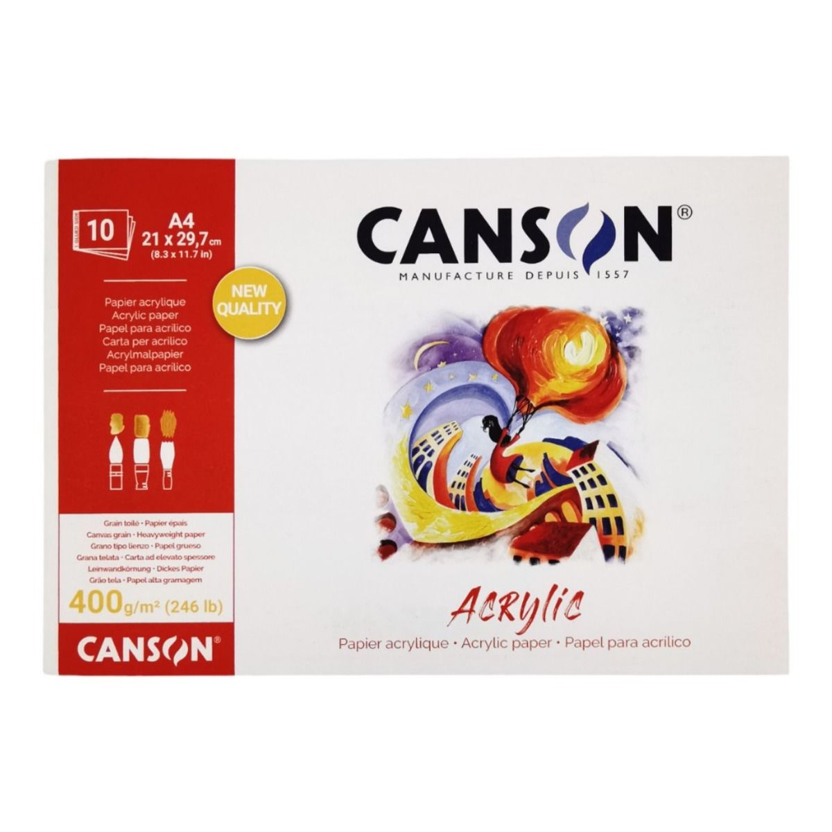 Canson Acrylic Paper Pads 400gsm 10 Sheets