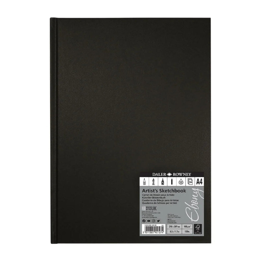 Daler-Rowney Ebony Hard Bound Artist's Sketchbook 160gsm