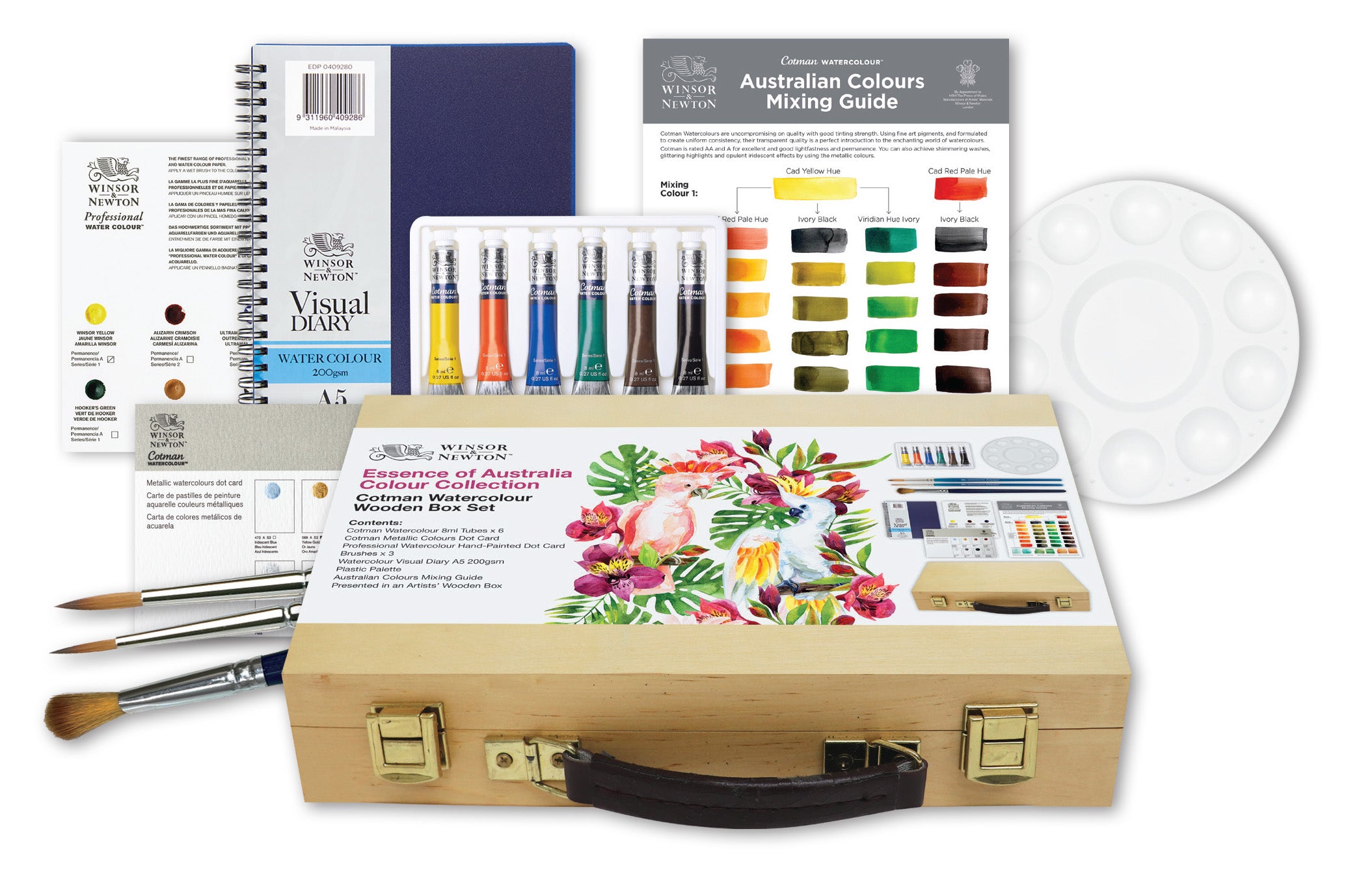Winsor & Newton Cotman Watercolour Essence of Australia Wooden Box Set
