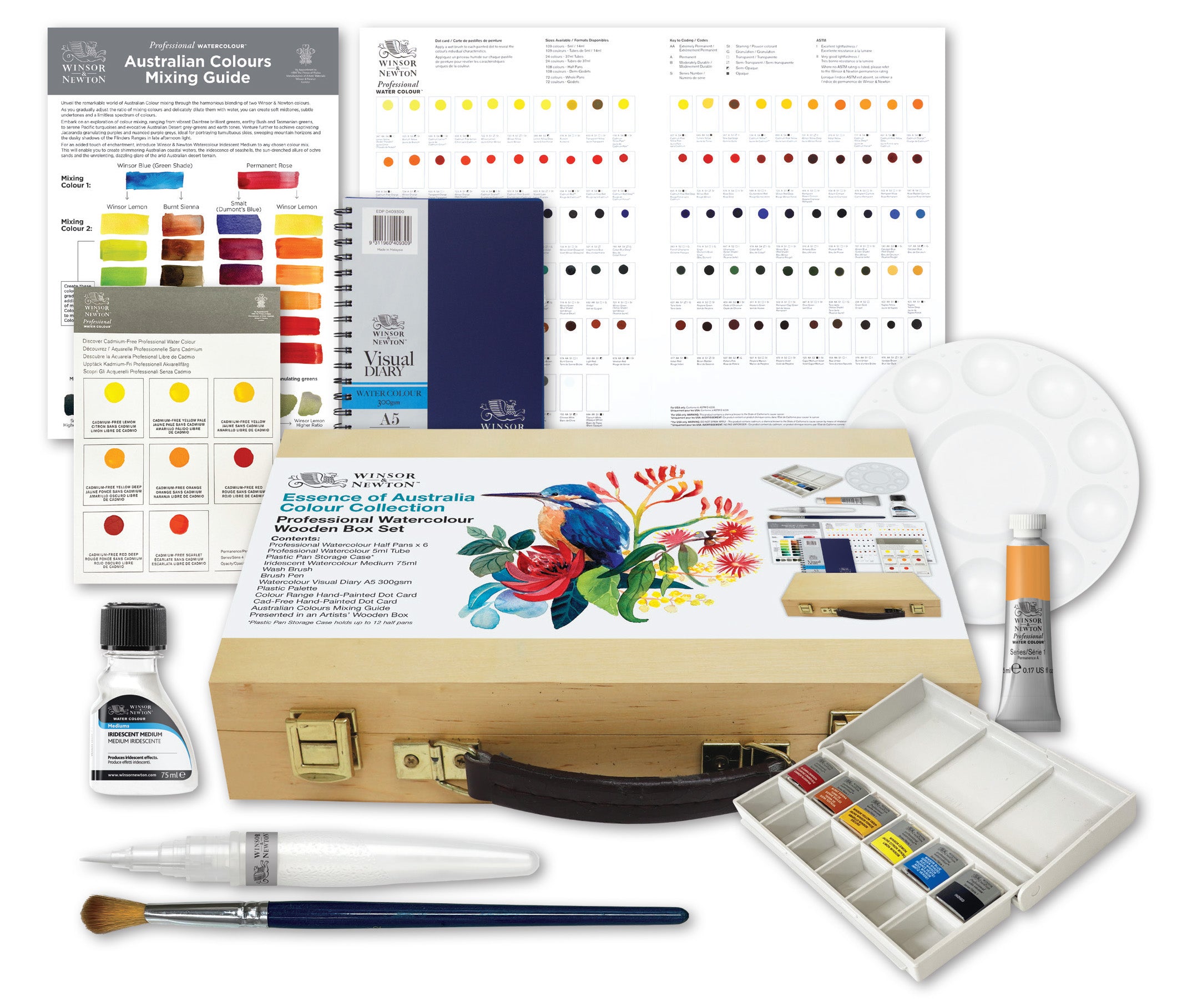 Winsor & Newton Professional Watercolour Essence of Australia Wooden Box Set