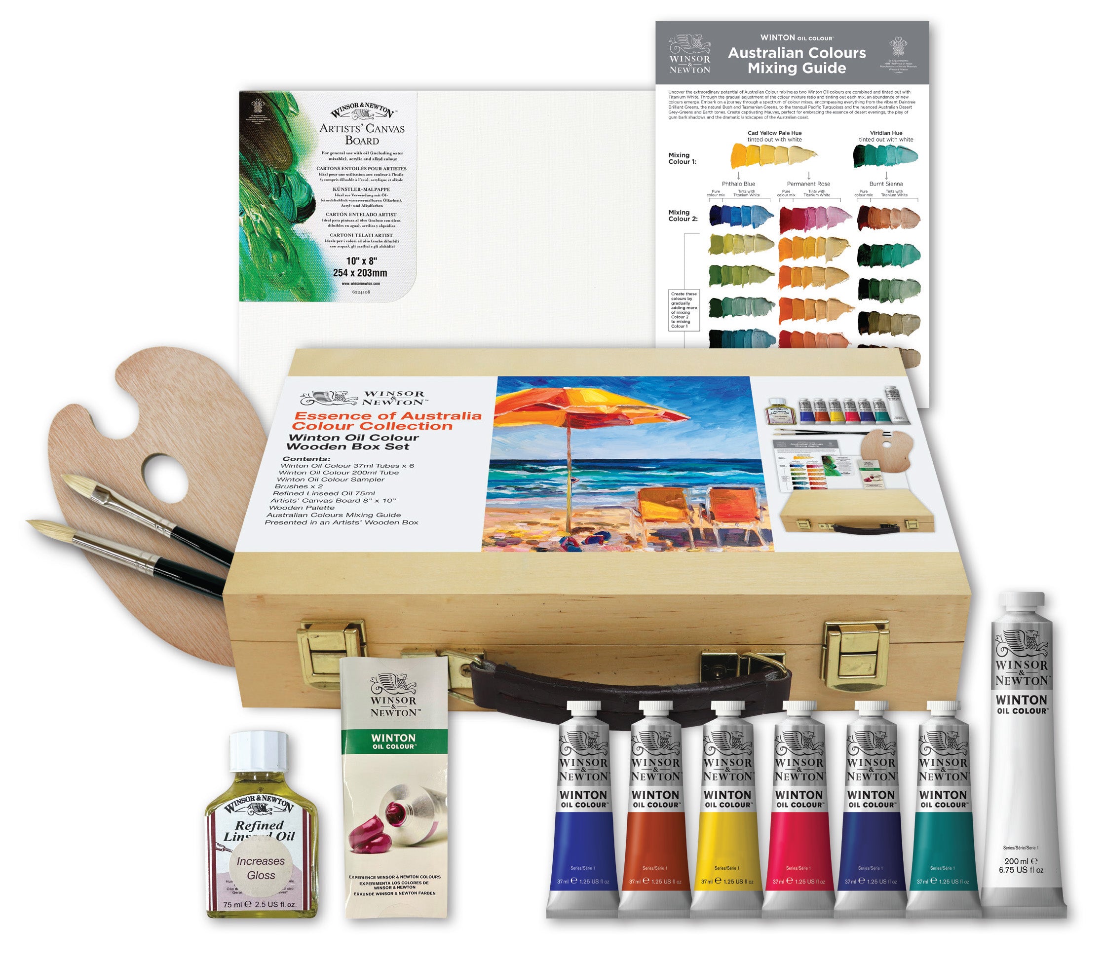 Winsor & Newton Winton Oil Colour Essence of Australia Wooden Box Set