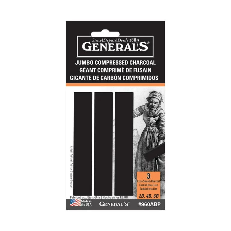 Generals Compressed Jumbo Charcoal