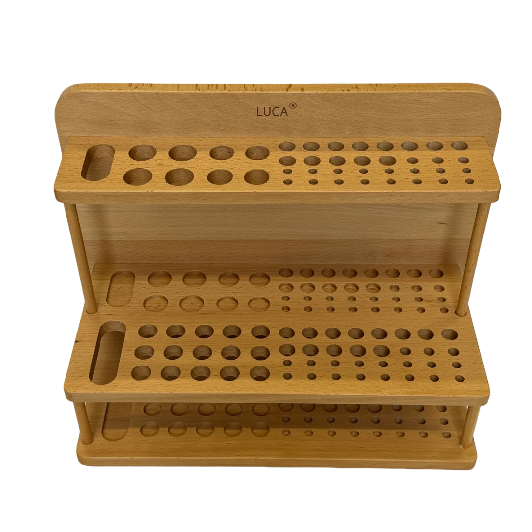 Luca Artist 2-Tier Wooden Brush Rack