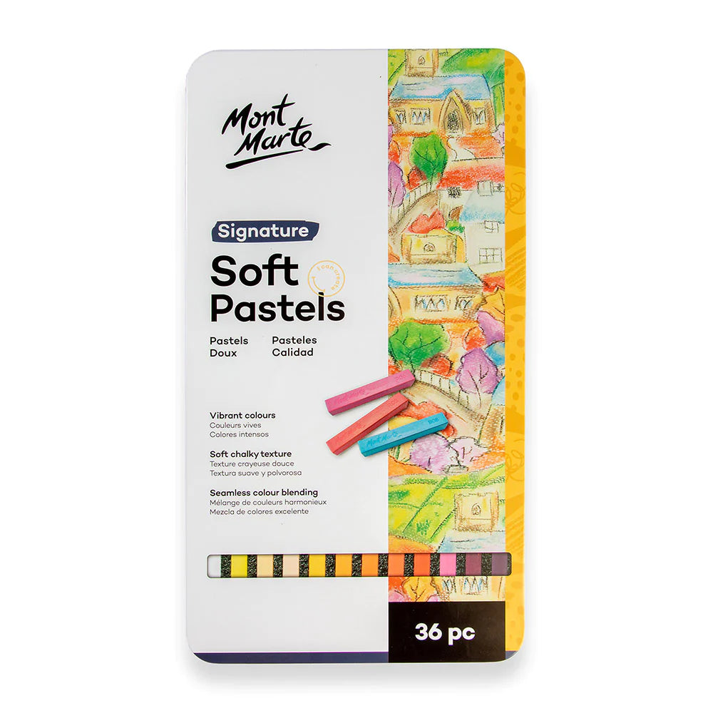 Mont Marte Signature Soft Pastels 36pc in Tin Box