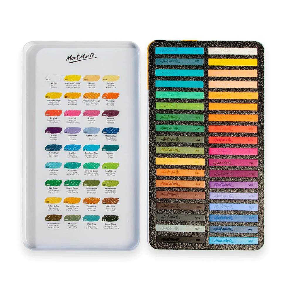 Mont Marte Signature Soft Pastels 36pc in Tin Box