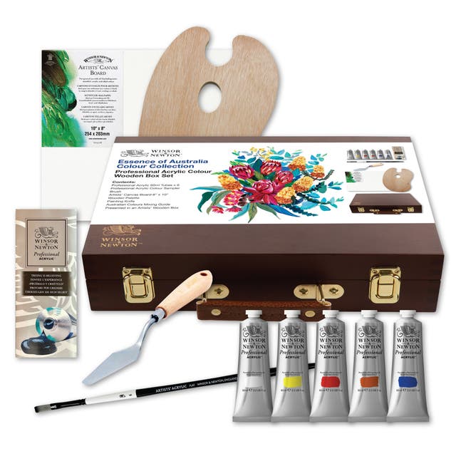 Winsor & Newton Professional Acrylic Essence of Australia Wooden Box Set