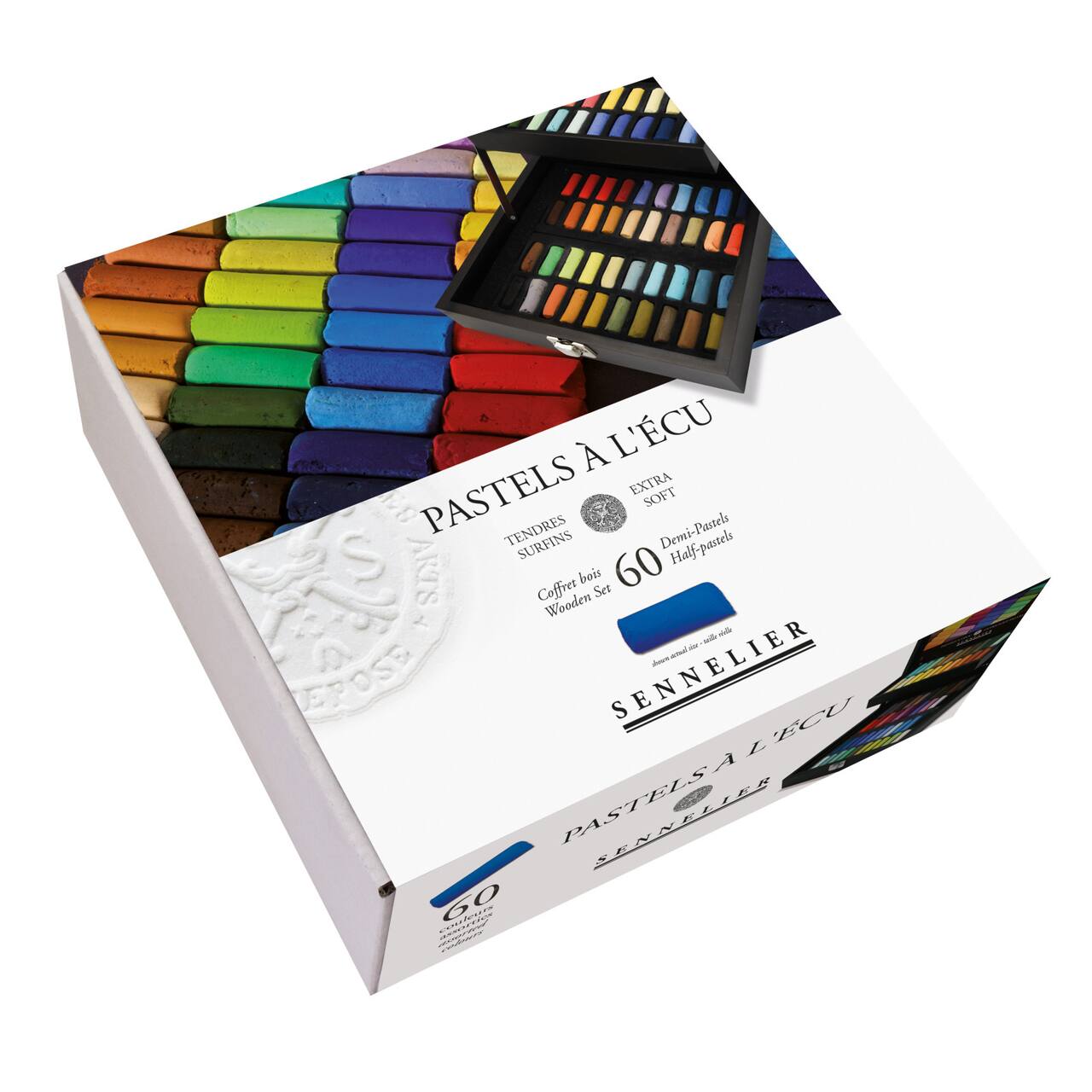 Sennelier Extra Soft Half Size Pastel Set - Wooden Box Set of 60