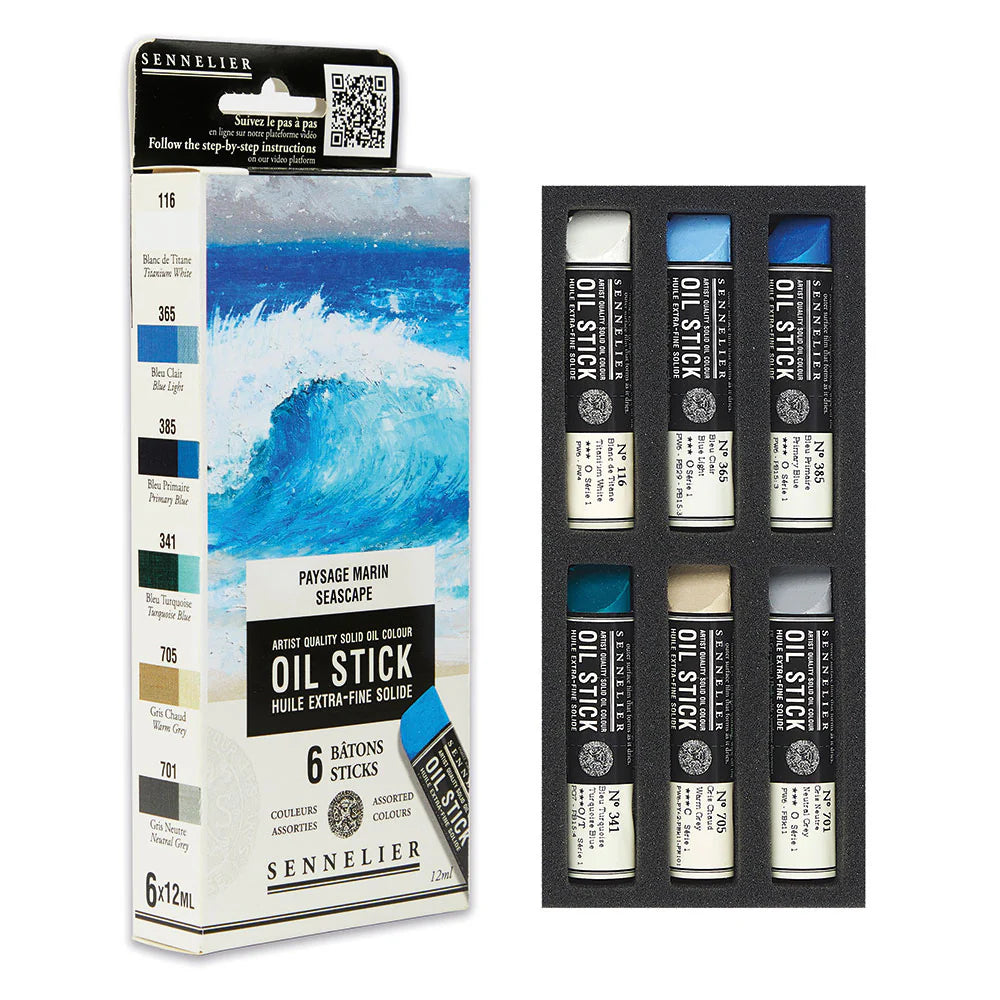 Sennelier Artists' Mini Oil Paint Sticks Set of 6 x 12ml