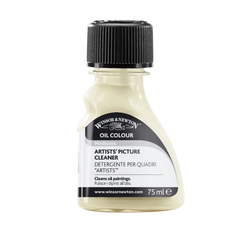 Bottle of Winsor & Newton Artists' Picture Cleaner on a white background