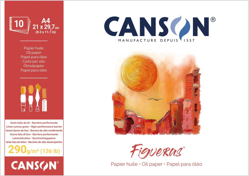 Canson Figueras Canvas Paper Pads 290gsm 10 Sheets