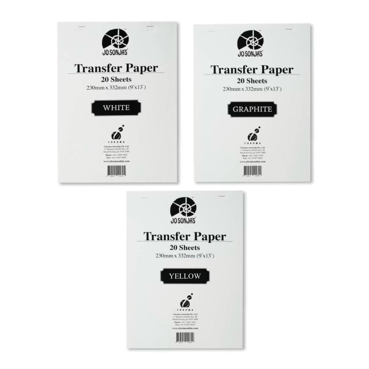 Jo Sonja's Transfer Paper 9x13'' (23x33cm) 20 Sheets