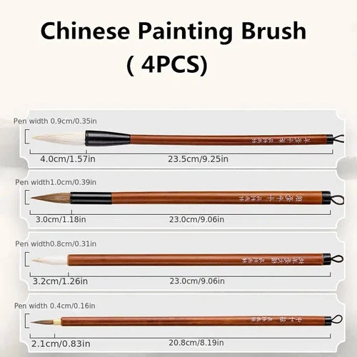 Marie's Chinese Painting Brush Set (Calligraphy & Watercolour)