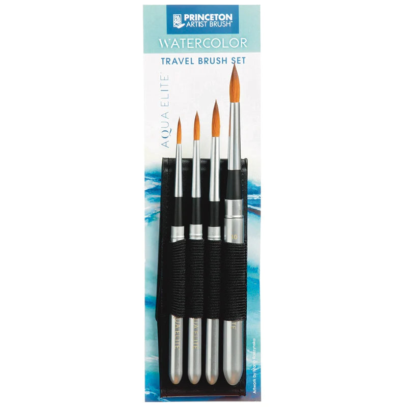 Princeton Elite Synthetic Brush Travel Round 4pc Set