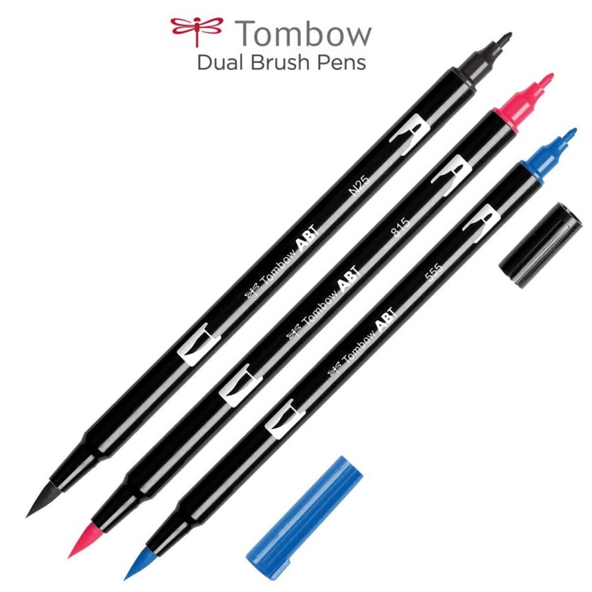 Tombow Artists' Dual Brush Pen (Markers) Individual - NEW COLOURS