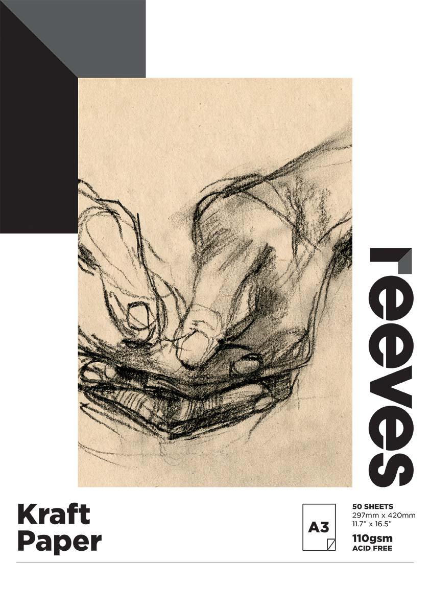 Reeves Kraft Paper Pads 110GSM 50 Sheets - Art Supplies Australia