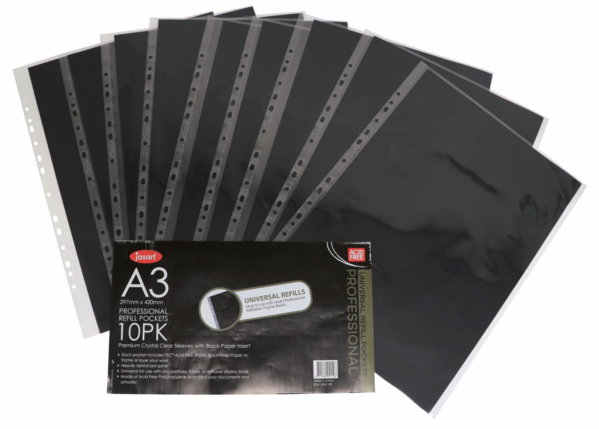 Jasart Professional Universal Refillable Pocket Sleeves - Art Supplies Australia