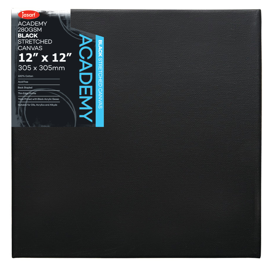 Jasart Academy Black Canvas Thin Edge - Art Supplies Australia