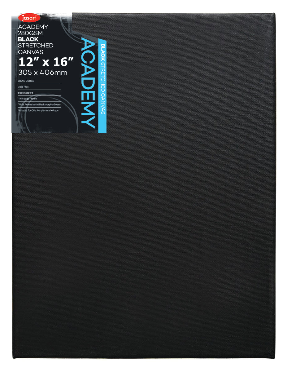 Jasart Academy Black Canvas Thin Edge - Art Supplies Australia
