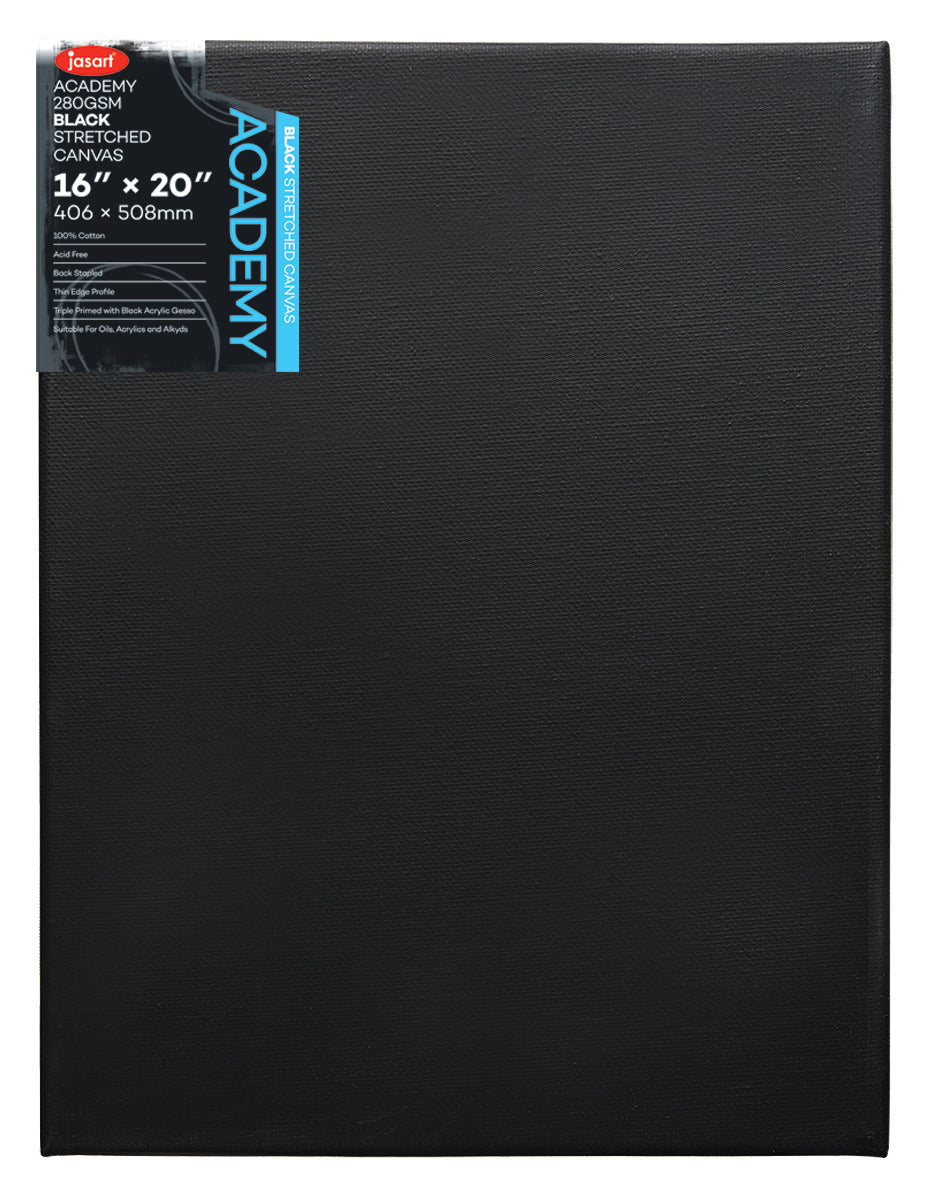 Jasart Academy Black Canvas Thin Edge - Art Supplies Australia