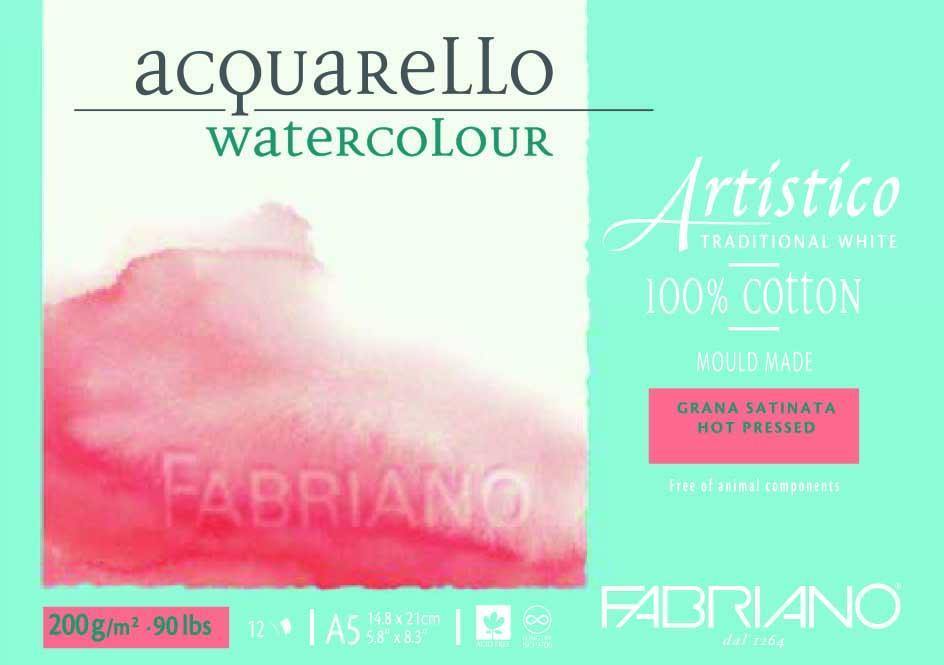 Fabriano Artistico 100% Cotton Water Colour Pads 12 Sheets - Art Supplies Australia