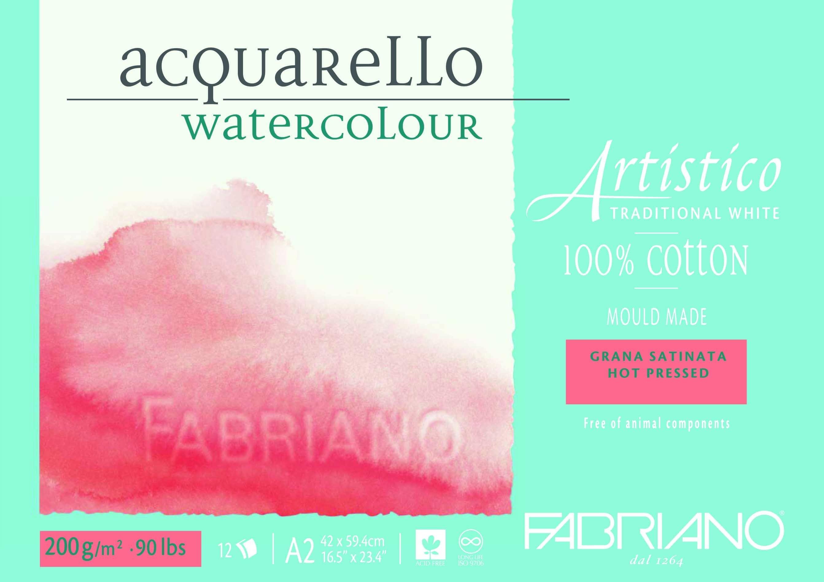 Fabriano Artistico 100% Cotton Water Colour Pads 12 Sheets - Art Supplies Australia