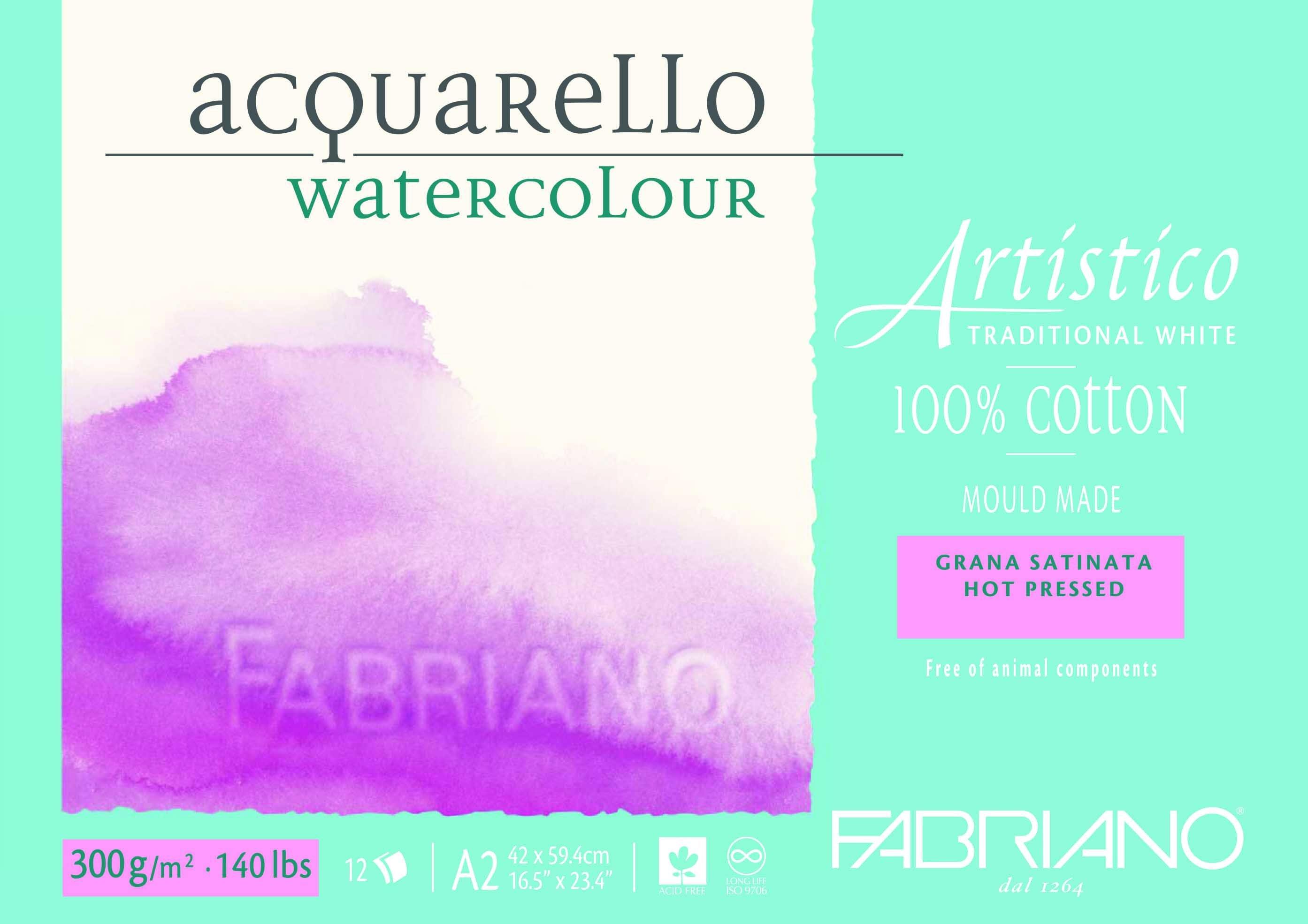 Fabriano Artistico 100% Cotton Water Colour Pads 12 Sheets - Art Supplies Australia