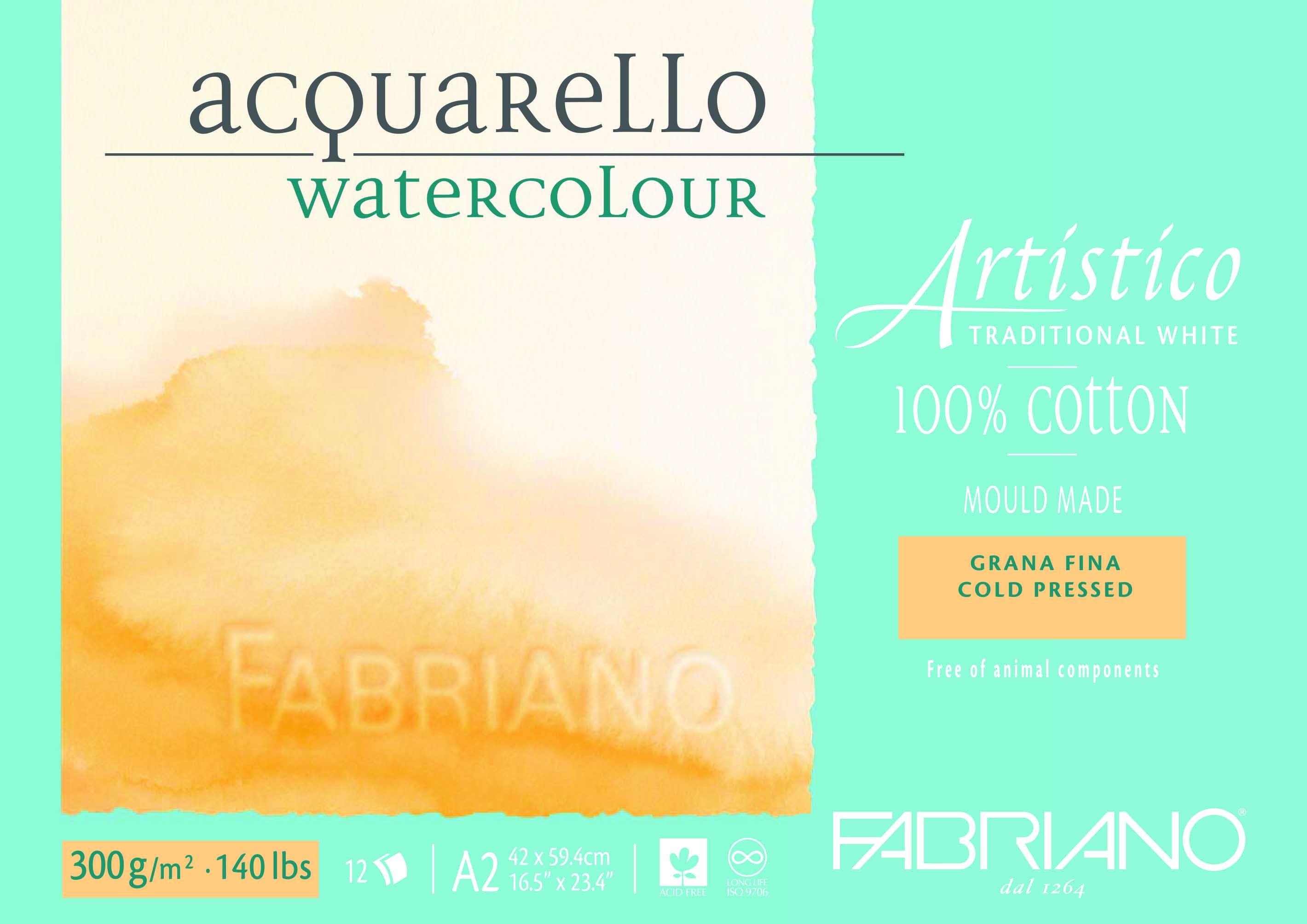 Fabriano Artistico 100% Cotton Water Colour Pads 12 Sheets - Art Supplies Australia