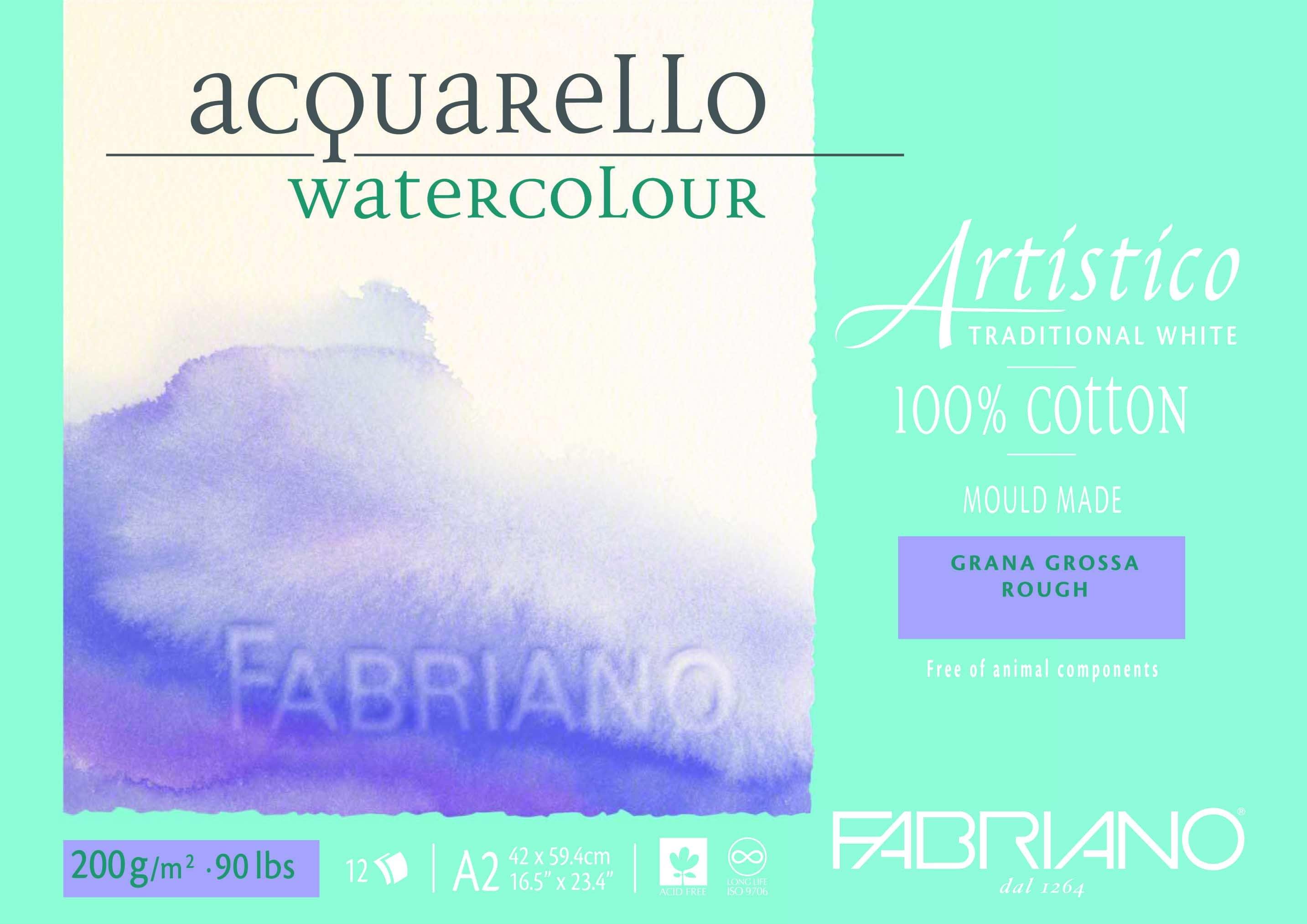 Fabriano Artistico 100% Cotton Water Colour Pads 12 Sheets - Art Supplies Australia