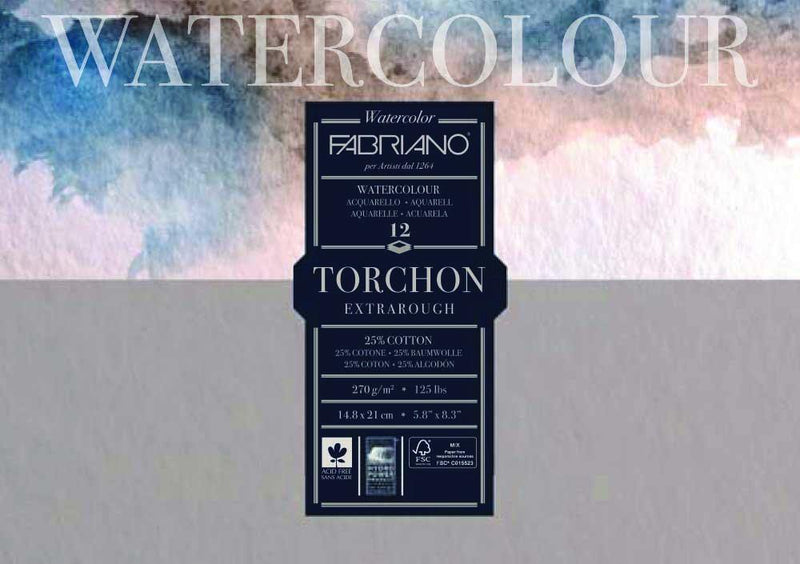 Fabriano Studio 25% Cotton Water Colour Pads 12 Sheets - Art Supplies Australia