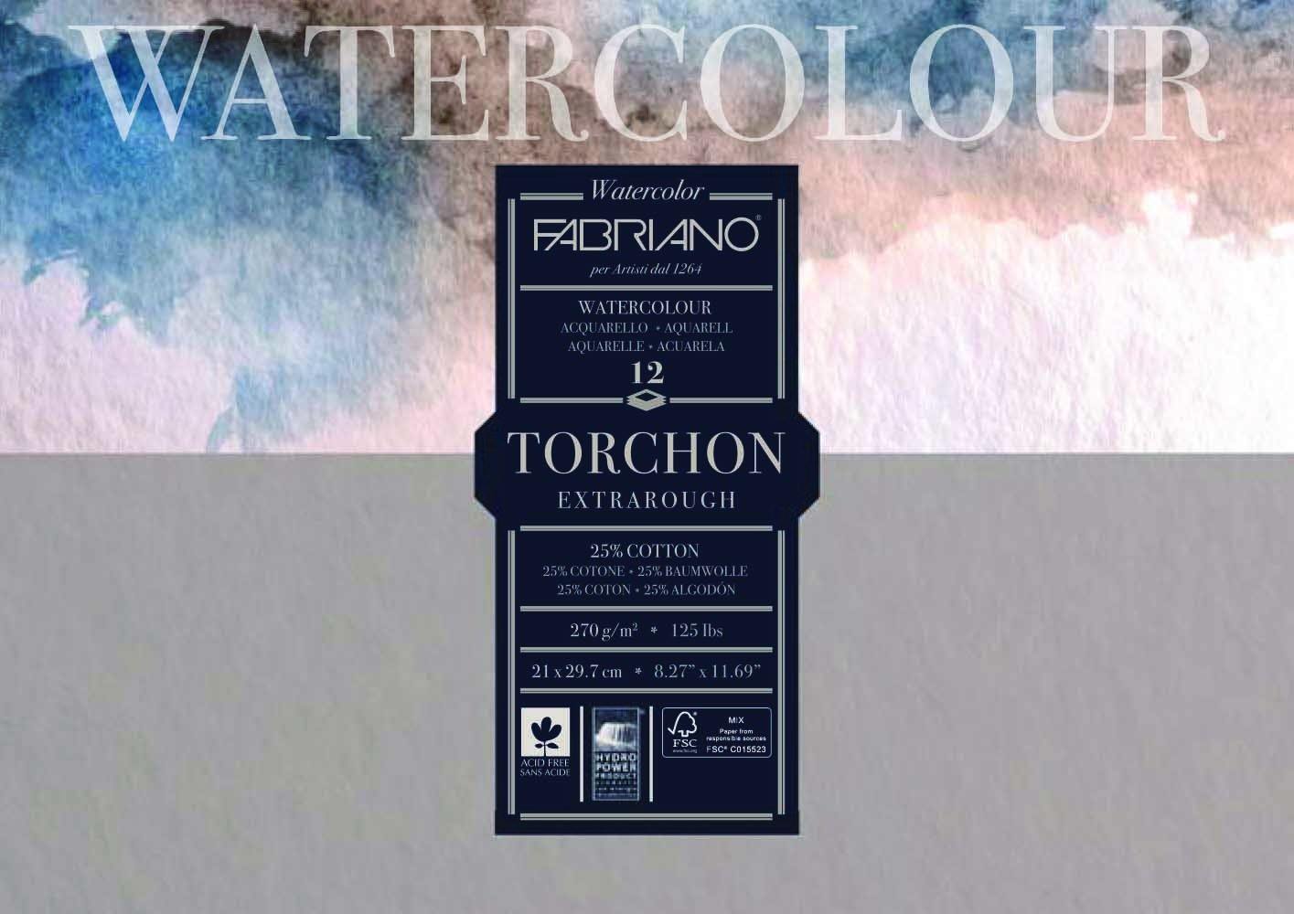 Fabriano Studio 25% Cotton Water Colour Pads 12 Sheets - Art Supplies Australia
