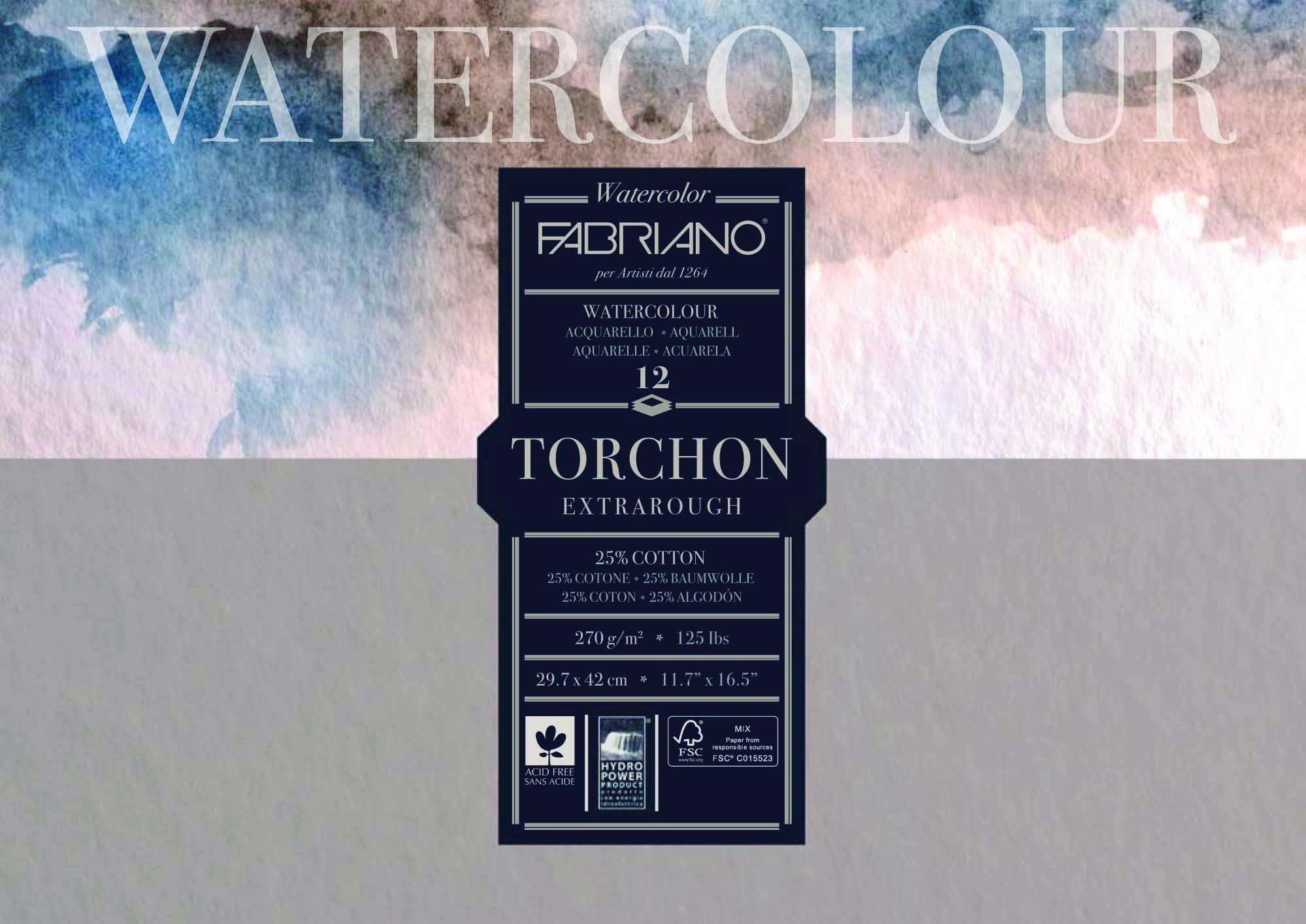 Fabriano Studio 25% Cotton Water Colour Pads 12 Sheets - Art Supplies Australia