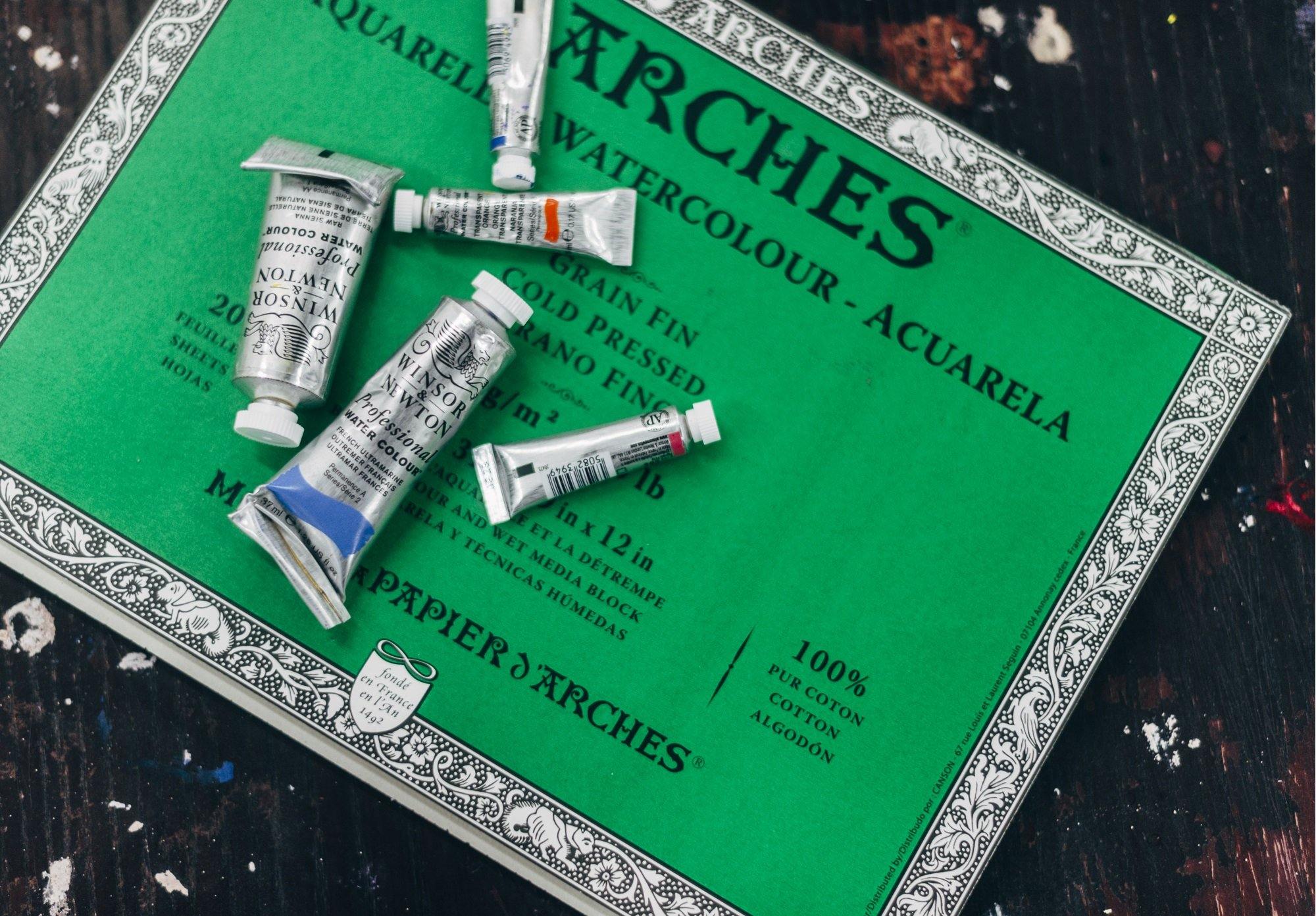 Arches 100% Cotton 300gsm Water Colour Blocks 20 Sheets - Art Supplies Australia