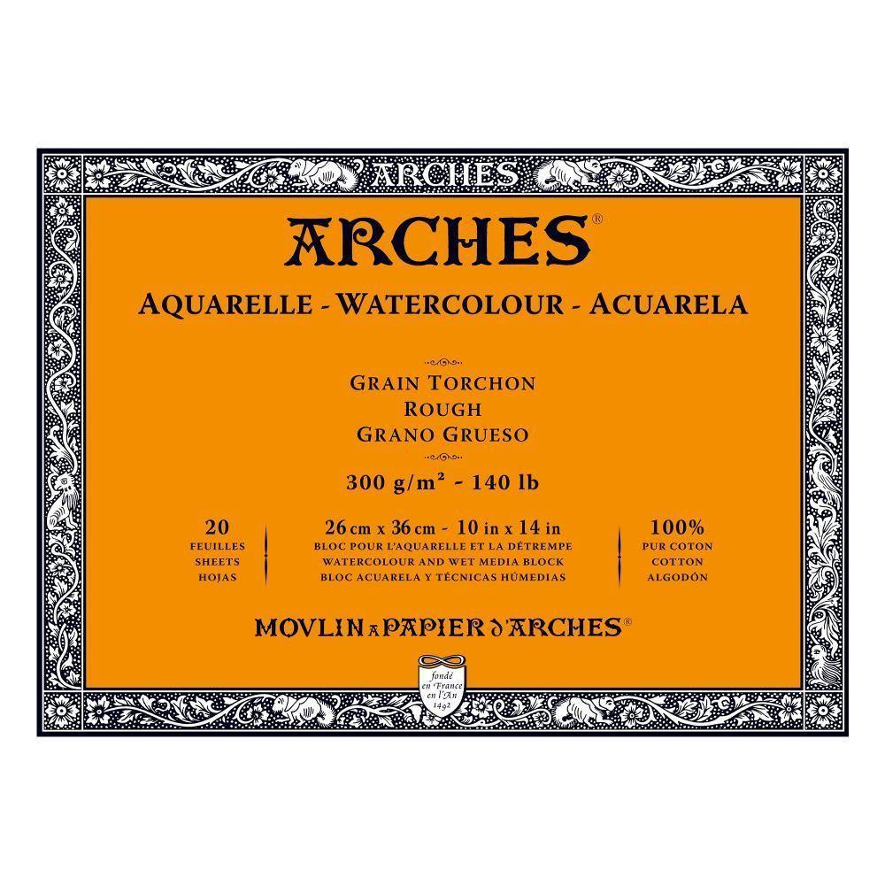 Arches 100% Cotton 300gsm Water Colour Blocks 20 Sheets - Art Supplies Australia