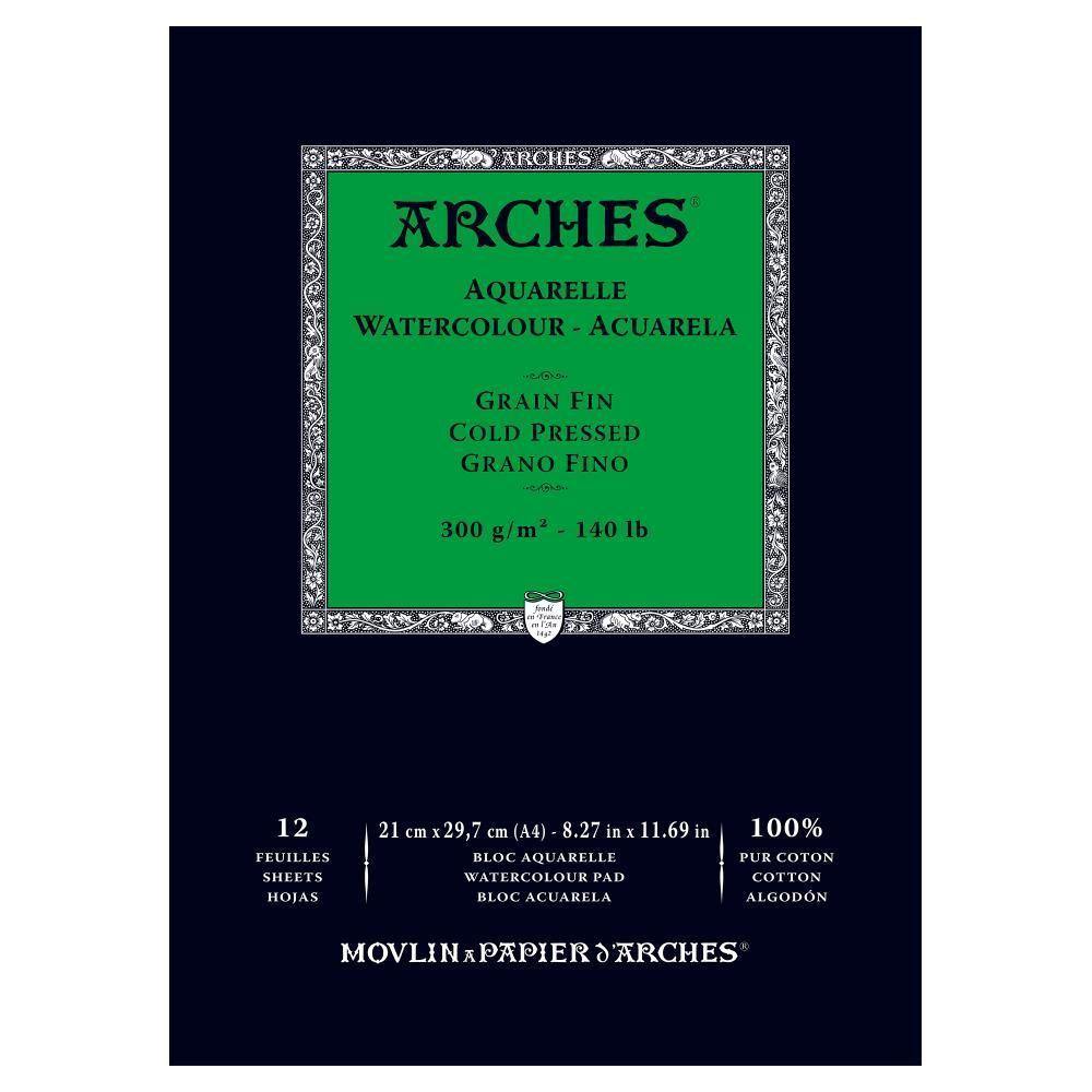Arches 100% Cotton Watercolour Pads 300gsm 12 Sheets - Art Supplies Australia