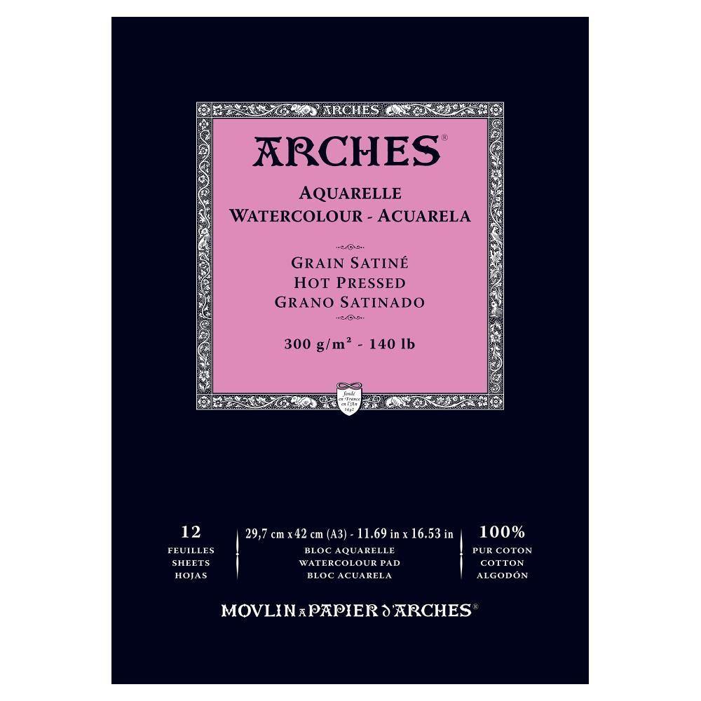 Arches 100% Cotton Watercolour Pads 300gsm 12 Sheets - Art Supplies Australia