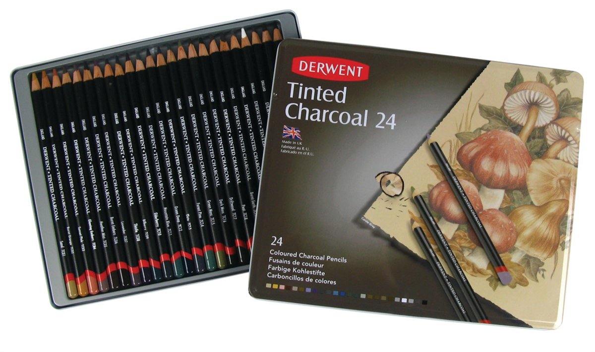 Derwent Professional Tinted Charcoal Pencil Sets - Art Supplies Australia