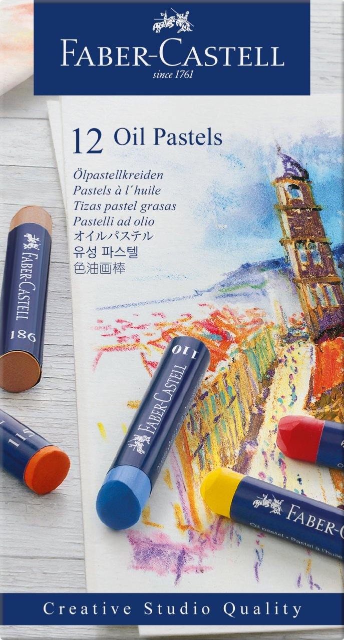 Faber-Castell Creative Studio Oil Pastels Crayons Cardboard Box Set - Art Supplies Australia