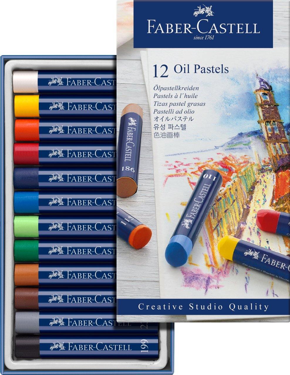 Faber-Castell Creative Studio Oil Pastels Crayons Cardboard Box Set - Art Supplies Australia