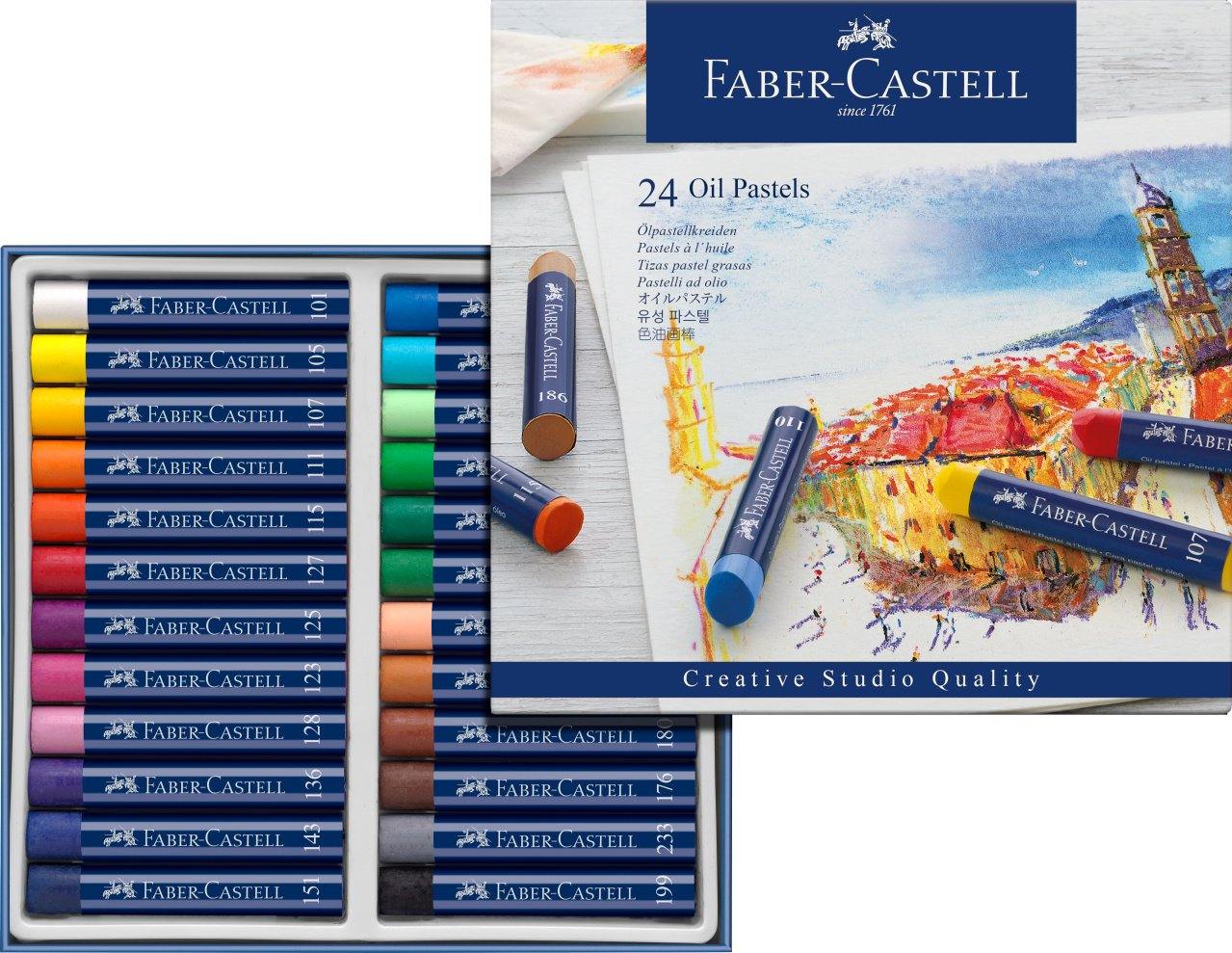 Faber-Castell Creative Studio Oil Pastels Crayons Cardboard Box Set - Art Supplies Australia