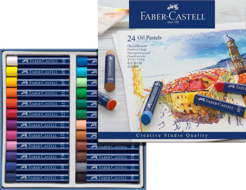 Faber-Castell Creative Studio Oil Pastels Crayons Cardboard Box Set - Art Supplies Australia