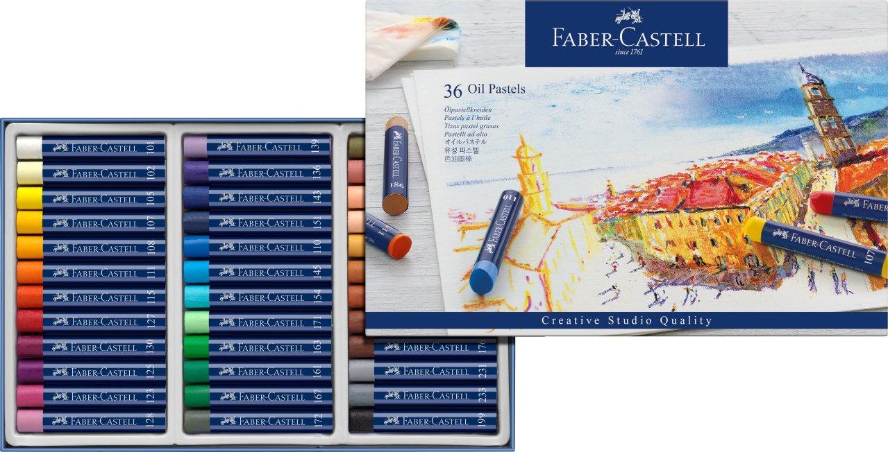 Faber-Castell Creative Studio Oil Pastels Crayons Cardboard Box Set - Art Supplies Australia